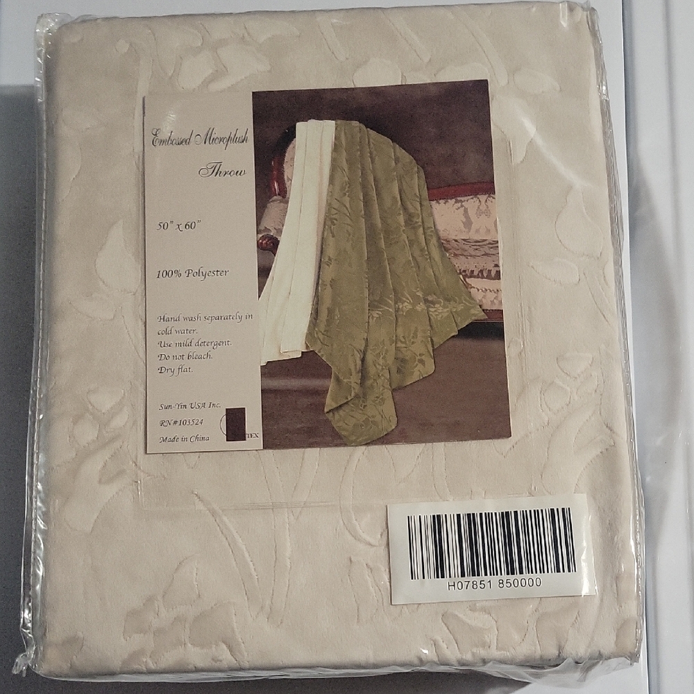 Embossed Microplush Throw